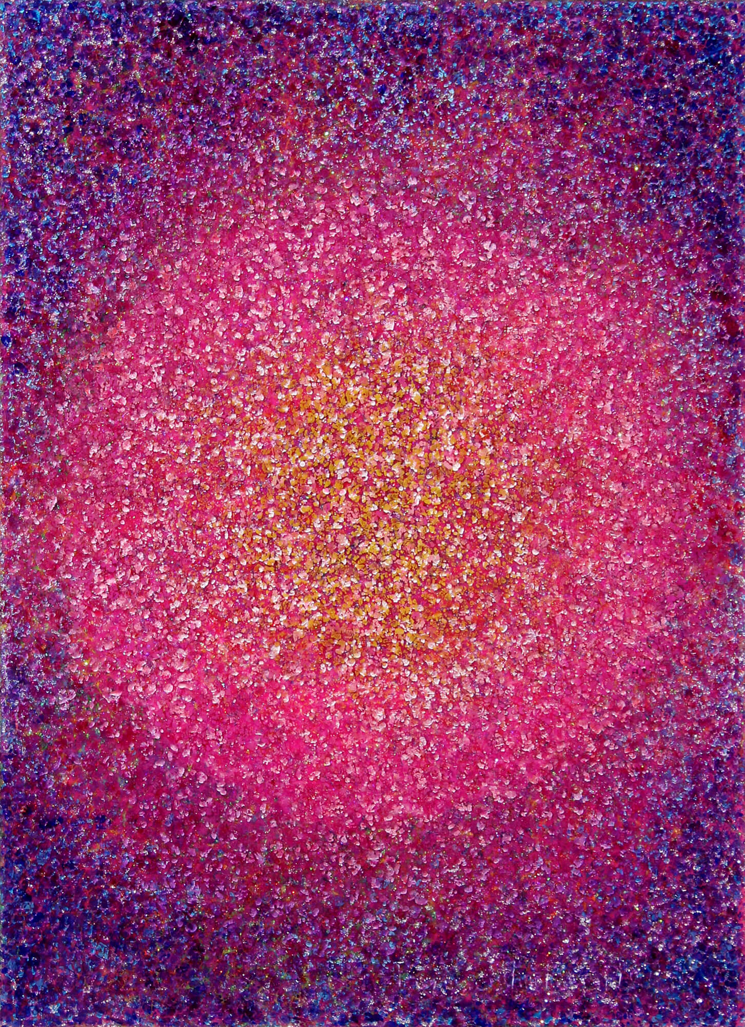 Accumulate Painting：F4-4改行Acrylic and glitter on wood panel,333×242mm, 2021